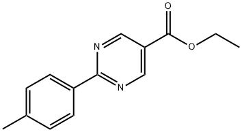 ethyl 2-(4-methylphenyl)pyrimidine-5-carboxylate Struktur