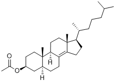 5ALPHA(H),17ALPHA(H)-(20R)-3BETA-ACETOXYCHOLEST-8(14)-ENE Struktur