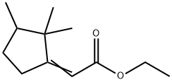 Acetic acid, (2,2,3-trimethylcyclopentylidene)-, ethyl ester (9CI) Struktur