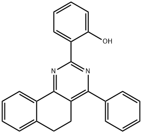 2-(2-Hydroxyphenyl)-4-phenyl-5,6-dihydrobenzo[h]quinazoline Struktur