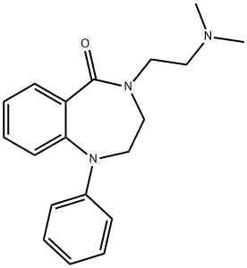 1,2,3,4-Tetrahydro-4-(2-dimethylaminoethyl)-1-phenyl-5H-1,4-benzodiazepin-5-one Struktur