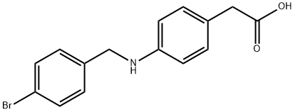 {4-[(4-bromobenzyl)amino]phenyl}acetic acid Struktur