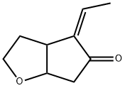 5H-Cyclopenta[b]furan-5-one, 4-ethylidenehexahydro-, (4Z)- (9CI) Struktur