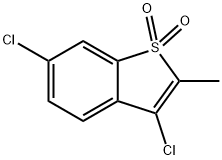 3,6-dichloro-2-methyl-1-benzothiophene 1,1-dioxide Struktur