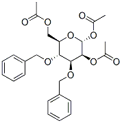 1,2,6-Tri-O-acetyl-3,4-di-O-benzyl-a-D-mannopyranose Struktur