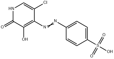 4-[(5-Chloro-1,2-dihydro-3-hydroxy-2-oxopyridin-4-yl)azo]benzenesulfonic acid Struktur