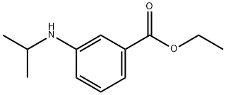 Benzoic acid, 3-[(1-methylethyl)amino]-, ethyl ester (9CI) Struktur