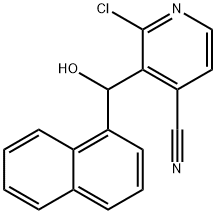 4-Pyridinecarbonitrile,  2-chloro-3-(hydroxy-1-naphthalenylmethyl)- Struktur