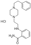 Benzamide, 2-((2-(4-(2-phenylethyl)-1-piperazinyl)ethyl)amino)-, monoh ydrochloride Struktur