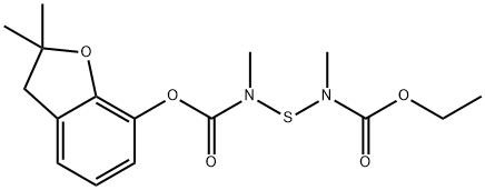 2,4-Dimethyl-5-oxo-2,4-diaza-3-thia-6-oxaoctanoic acid 2,2-dimethyl-2,3-dihydrobenzofuran-7-yl ester Struktur