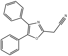 4,5-Diphenyl-2-oxazoleacetonitrile Struktur