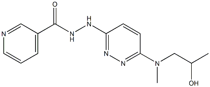 NICOTINIC ACID, 2-(6-((2-HYDROXYPROPYL)METHYLAMINO)-3-PYRIDAZINYL)HYDR AZIDE Struktur