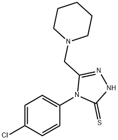 4-(4-CHLOROPHENYL)-5-(PIPERIDIN-1-YLMETHYL)-4H-1,2,4-TRIAZOLE-3-THIOL Struktur