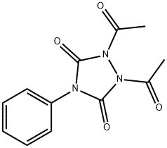 1,2-diacetyl-4-phenyl-1,2,4-triazolidine-3,5-dione Struktur