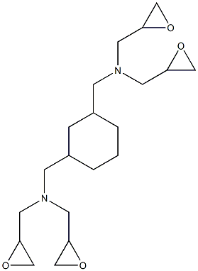 N,N,N',N'-tetrakis(2,3-epoxypropyl)cyclohexane-1,3-dimethylamine Struktur