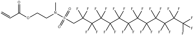 2-[methyl[(2,2,3,3,4,4,5,5,6,6,7,7,8,8,9,9,10,10,11,11,12,12,13,13,13-pentacosafluorotridecyl)sulphonyl]amino]ethyl acrylate  Struktur