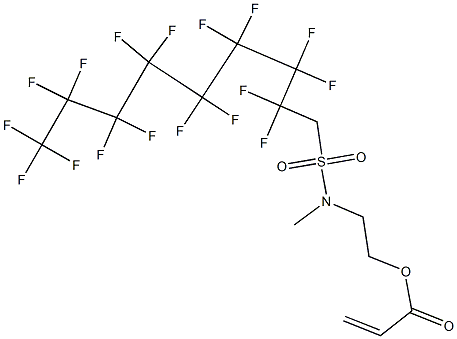 2-[[(2,2,3,3,4,4,5,5,6,6,7,7,8,8,9,9,9-heptadecafluorononyl)sulphonyl]methylamino]ethyl acrylate Struktur