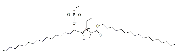 Oxazolium, 3-ethyl-2-heptadecyl-4-((heptadecyloxy)carbonyl)-4,5-dihydr o-, ethyl sulfate Struktur