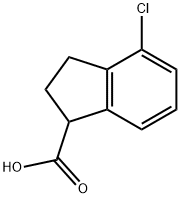 4-CHLORO-2,3-DIHYDRO-1H-INDENE-1-CARBOXYLIC ACID Struktur