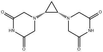 4,4'-(1,2-cyclopropanediyl)bis(2,6-piperazinedione) Struktur