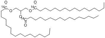 GLYCEROL TRIPALMITATE 1-14C Struktur