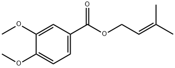 3,4-Dimethoxybenzoic acid 3-methyl-2-butenyl ester Struktur