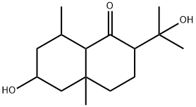 1(2H)-Naphthalenone,  octahydro-6-hydroxy-2-(1-hydroxy-1-methylethyl)-4a,8-dimethyl- Struktur