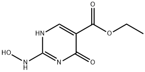 5-Pyrimidinecarboxylicacid,1,4-dihydro-2-(hydroxyamino)-4-oxo-,ethylester Struktur