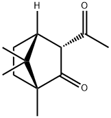 Bicyclo[2.2.1]heptan-2-one, 3-acetyl-1,7,7-trimethyl-, (1R,3R,4R)- (9CI) Struktur