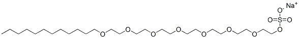 sodium 3,6,9,12,15,18,21-heptaoxatritriacontyl sulphate Struktur