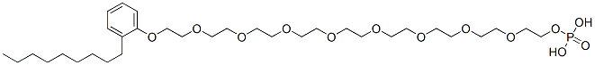 26-(nonylphenoxy)-3,6,9,12,15,18,21,24-octaoxahexacosan-1-yl dihydrogen  phosphate Struktur