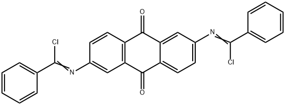 N,N'-(9,10-dihydro-9,10-dioxoanthracene-2,6-diyl)dibenzimidoyl dichloride Struktur