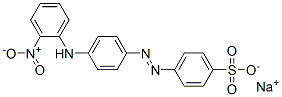 sodium 4-[[4-[(2-nitrophenyl)amino]phenyl]azo]benzenesulphonate Struktur