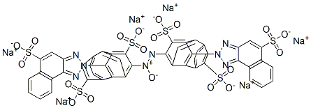 hexasodium 2,2'-[azoxybis[(2-sulphonato-4,1-phenylene)vinylene(3-sulphonato-4,1-phenylene)]]bis[-2H-naphtho[1,2-d]triazole-5-sulphonate] Struktur