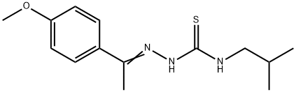 1-[1-(4-methoxyphenyl)ethylideneamino]-3-(2-methylpropyl)thiourea Struktur