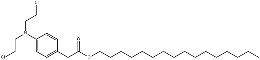 hexadecyl 2-[4-[bis(2-chloroethyl)amino]phenyl]acetate Struktur