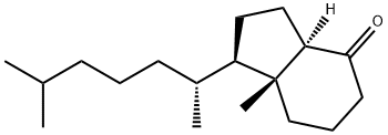 (1R,3aR,7aR)-7a-Methyl-1-((R)-6-Methylheptan-2-yl)hexahydro-1H-inden-4(2H)-one Struktur