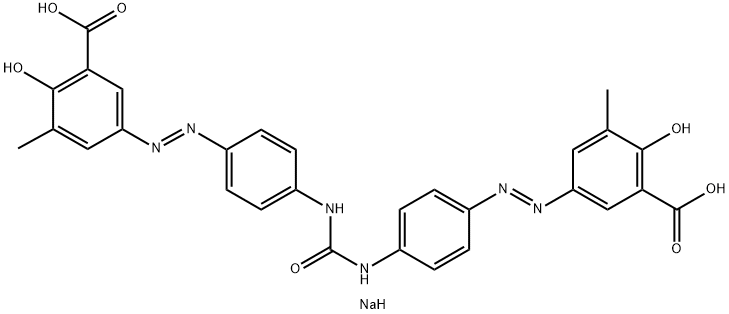 disodium 3,3'-[carbonylbis(imino-p-phenyleneazo)]bis[6-hydroxy-5-methylbenzoate] Struktur