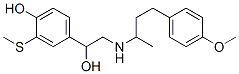 4-hydroxy-alpha-[[[3-(4-methoxyphenyl)-1-methylpropyl]amino]methyl]-3-(methylthio)benzyl alcohol Struktur