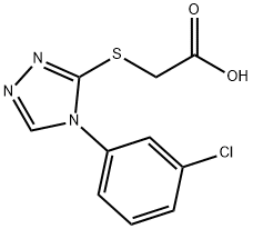 {[4-(3-CHLOROPHENYL)-4H-1,2,4-TRIAZOL-3-YL]THIO}ACETIC ACID Struktur