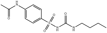 N-[4-[[[(butylamino)carbonyl]amino]sulphonyl]phenyl]acetamide 結構式