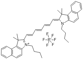 4,5:4'',5''-DIBENZO-1,1''-DIBUTYL-3,3,3'',3''-TETRAMETHYLINDATRICARBOCYANINE HEXAFLUOROPHOSPHATE Struktur