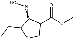 3-Thiophenecarboxylicacid,5-ethyltetrahydro-4-(hydroxyimino)-,methylester(9CI) Struktur