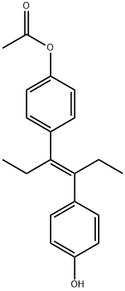 trans-Diethyl Stilbestrol Acetate Struktur