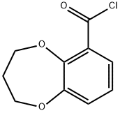 3,4-DIHYDRO-2H-1,5-BENZODIOXEPINE-6-CARBONYL CHLORIDE Struktur