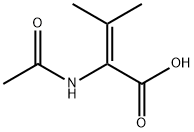 Crotonic acid, 2-acetamido-3-methyl- Struktur