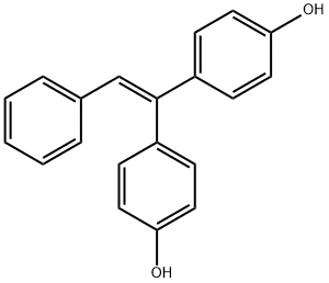 1,1-bis(4-hydroxyphenyl)-2-phenylethylene Struktur