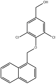 3,5-DICHLORO-4-(1-NAPHTHALENYLMETHOXY)-BENZENEMETHANOL Struktur