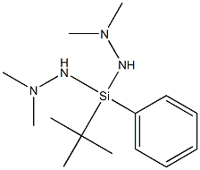 1,1'-(tert-Butylphenylsilylene)bis(2,2-dimethylhydrazine) Struktur