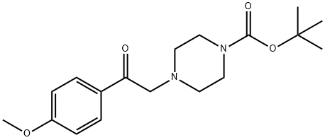 4-[2-(4-METHOXY-PHENYL)-2-OXO-ETHYL]-PIPERAZINE-1-CARBOXYLIC ACID TERT-BUTYL ESTER Struktur